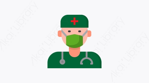 图片素材-011-医生doctor扁平卡通电晕病毒元素图标