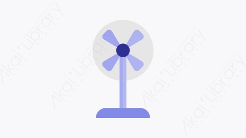 图片素材-011-风扇fan扁平卡通家用电器元素图标