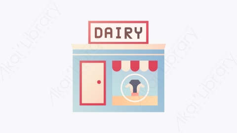 图片素材-011-杂货groceries扁平卡通乳制品图标