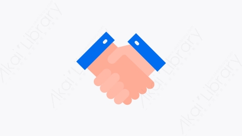 图片素材-011-握手handshake扁平卡通联系我们元素图标
