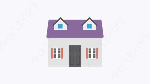图片素材-011-住宅house扁平卡通城市地图元素图标