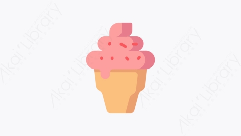 图片素材-011-冰淇淋ice_cream扁平卡通食物餐饮元素图标