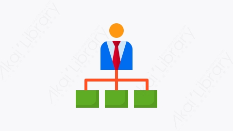 图片素材-011-管理management扁平卡通商业和金融的元素图标
