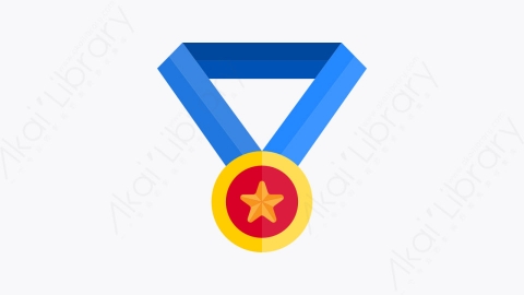 图片素材-011-奖牌-3medal扁平卡通奖励和奖牌元素图标