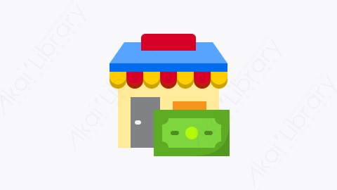 图片素材-011-网上商店online_store扁平卡通金融付款元素图标
