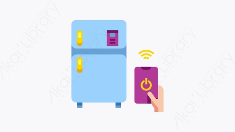 图片素材-011-智能冰箱smart_fridge扁平卡通物联网元素图标