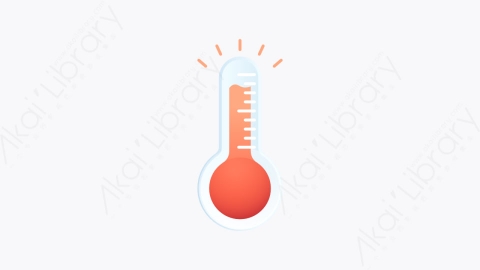 图片素材-011-温度计thermometer扁平卡通夏季元素图标