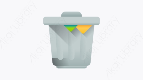 图片素材-011-垃圾箱trash扁平卡通UI元素图标