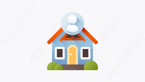 图片素材-011-用户user扁平卡通房地产元素图标