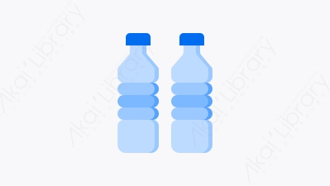 图片素材-011-水瓶water_bottle扁平卡通回收站元素图标