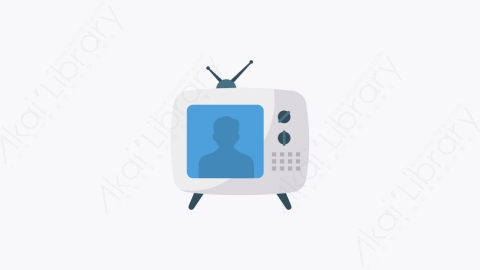 图片素材-0118-电视tv卡通扁平信息媒体广告元素图标