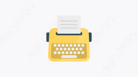 图片素材-0119-打字机typewriter卡通扁平信息媒体广告元素图标