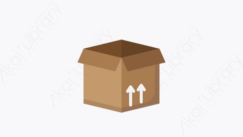图片素材-012-箱子box扁平卡通回收站元素图标
