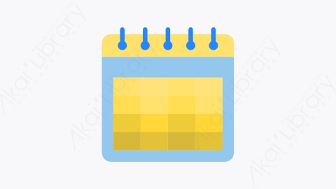 图片素材-012-日历calendar扁平卡通学校元素图标