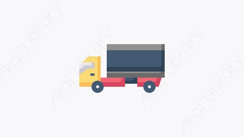 图片素材-012-送货车delivery_truck扁平卡通交通图标