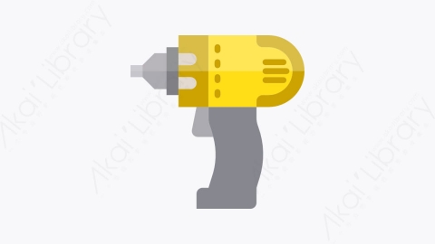 图片素材-012-钻孔-1drill扁平卡通木匠元素图标