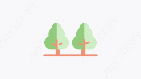图片素材-012-森林forest扁平卡通生态元素图标