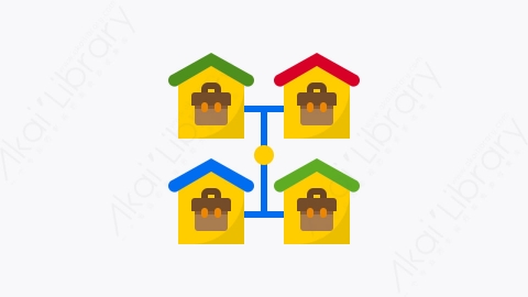 图片素材-012-家庭网络home_network扁平卡通在家工作元素图标