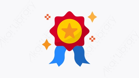 图片素材-012-奖牌medal扁平卡通体育运行元素图标