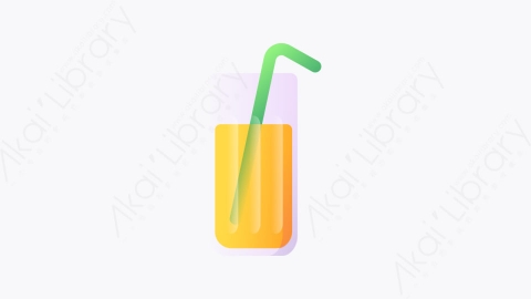 图片素材-012-橙汁orange_juice扁平卡通生日元素图标