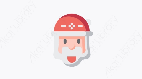图片素材-012-圣诞老人santa_claus扁平卡通冬季元素图标