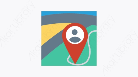 图片素材-0125-位置location卡通扁平地图和导航元素图标