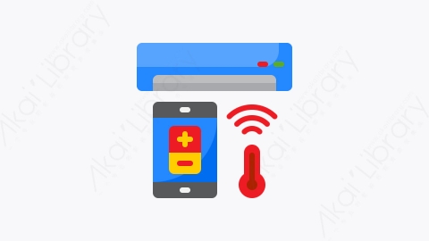图片素材-013-空调air_conditioner扁平卡通物联网元素图标
