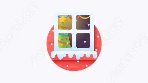 图片素材-013-圣诞节christmas扁平卡通圣诞城市元素图标