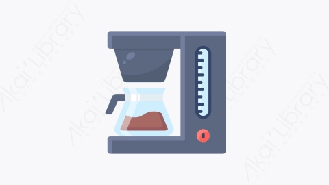 图片素材-013-咖啡机coffee_machine扁平卡通早餐图标