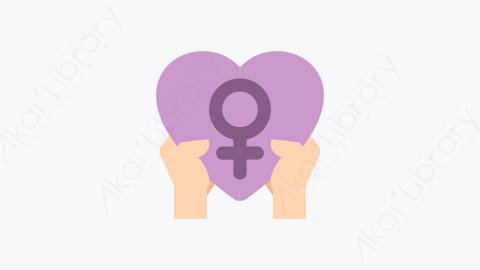 图片素材-013-心脏heart扁平卡通妇女节元素图标