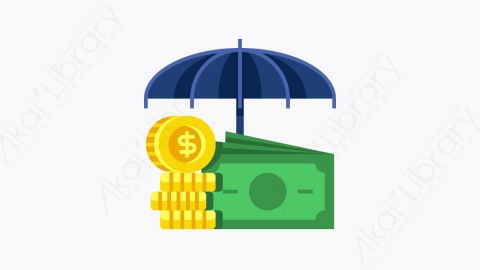 图片素材-013-保险insurance扁平卡通金钱和金融的元素图标