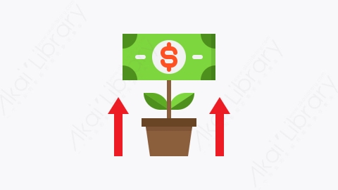 图片素材-013-货币增长money_growth扁平卡通金融商务投资元素图标