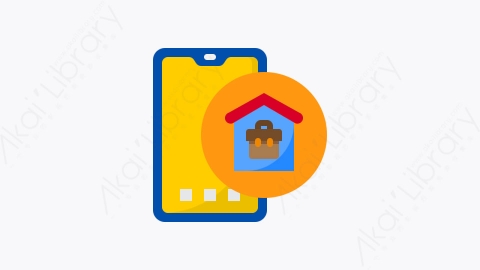 图片素材-013-智能手机smartphone扁平卡通在家工作元素图标