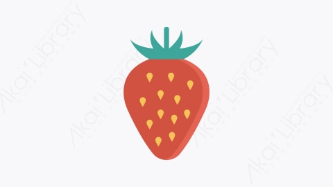 图片素材-013-草莓-1strawberry扁平卡通食物餐饮元素图标