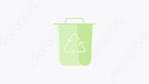 图片素材-013-垃圾桶trash_can扁平卡通生态元素图标