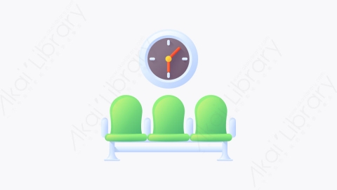 图片素材-013-候诊室waiting_room扁平卡通机场元素图标