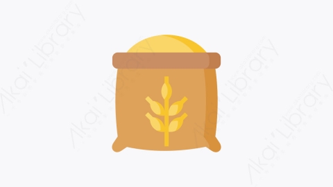 图片素材-013-小麦wheat扁平卡通面包店元素图标