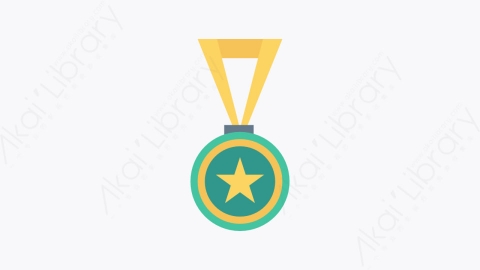 图片素材-0139-奖励-2award卡通扁平体育与健身元素图标