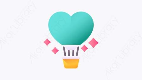 图片素材-014-热气球air_hot_balloon扁平卡通情人节元素图标