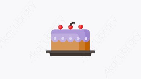 图片素材-014-蛋糕cake扁平卡通食物和饮料的元素图标