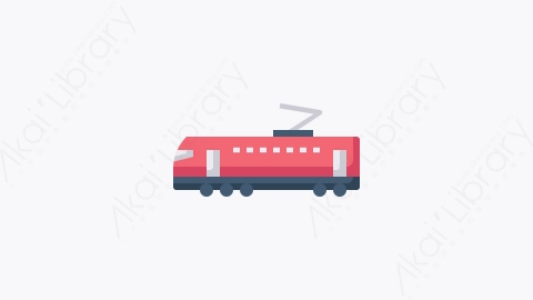 图片素材-014-电动列车electric_train扁平卡通交通图标