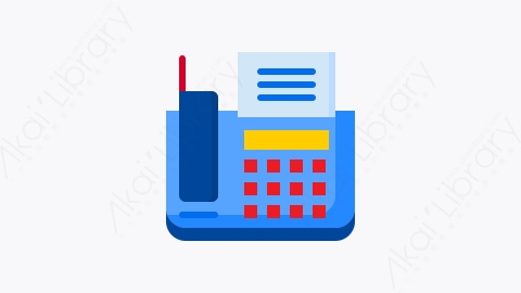 图片素材-014-传真fax扁平卡通Office元素图标