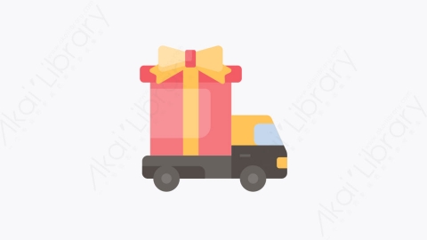 图片素材-014-礼盒gift_box扁平卡通黑色星期五元素图标