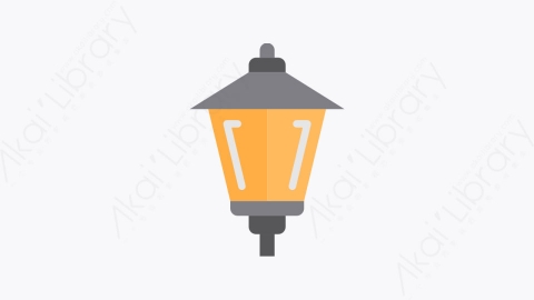图片素材-014-路灯-8lamp扁平卡通灯光元素图标