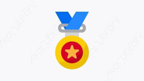 图片素材-014-奖牌-2medal扁平卡通体育运行元素图标