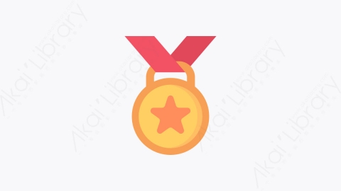 图片素材-014-奖牌medal扁平卡通回到学校元素图标