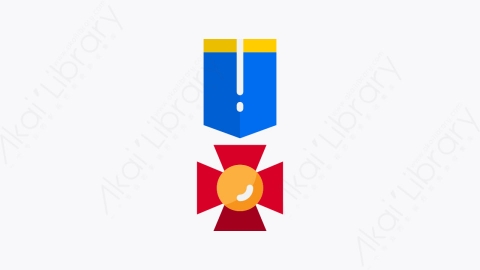 图片素材-014-奖牌medal扁平卡通奖励和奖牌元素图标