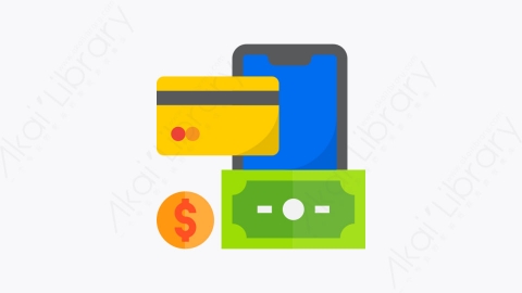 图片素材-014-手机mobile扁平卡通金融财经金钱元素图标