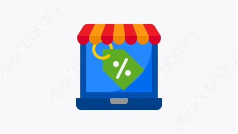 图片素材-014-网上商店online_shop扁平卡通计算机应用程序元素图标