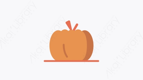 图片素材-014-南瓜pumpkin扁平卡通秋天的元素图标